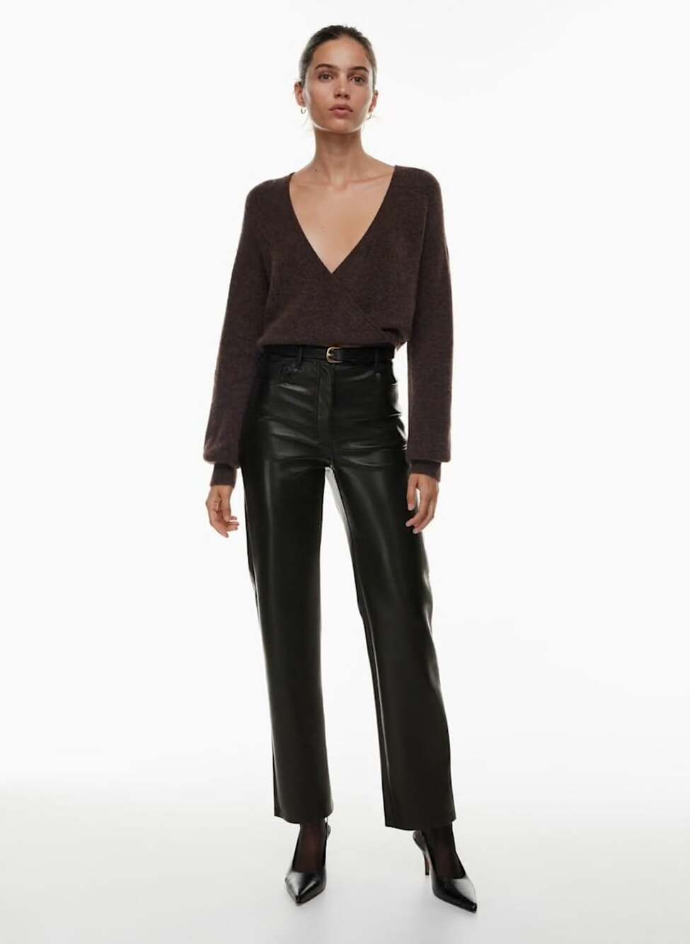 Wilfred The Melina Pant Size 4 Black Vegan Leather